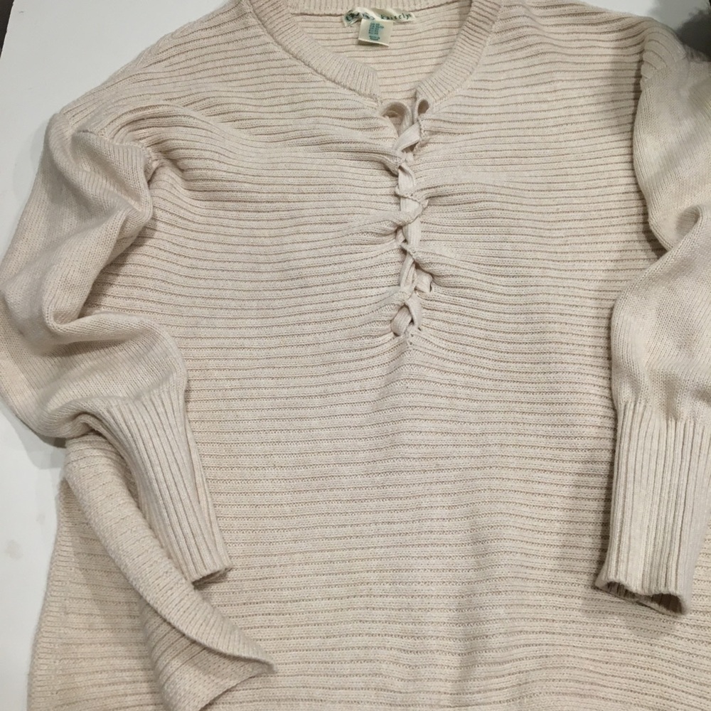 ANTHRO kaisley cream sweater